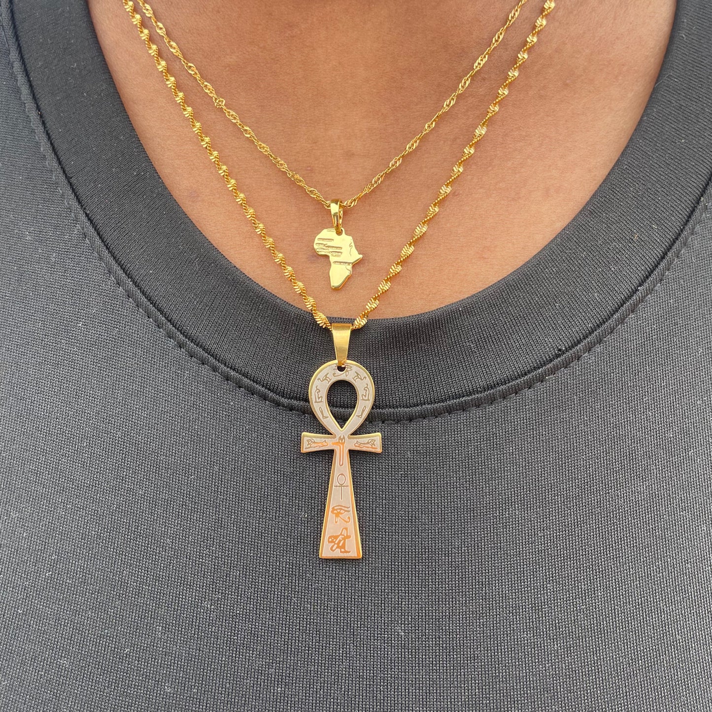 Key of Life Necklace Gold