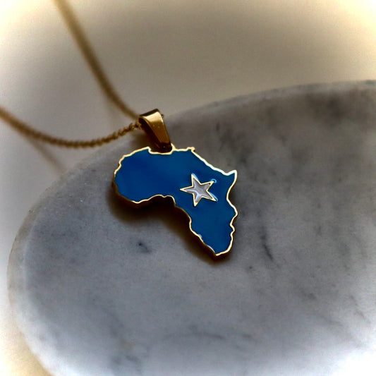 African Map Necklace - Somalia