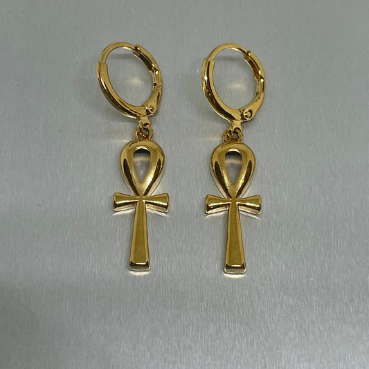 Ankh Harmony Earrings Gold