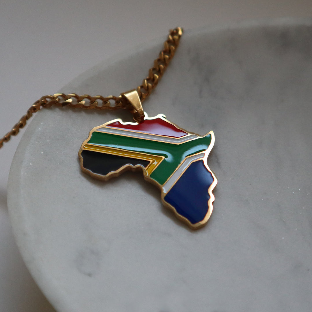 African Map Necklace - South Africa