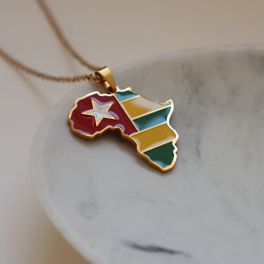 African Map Necklace - Togo