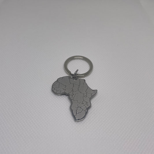 Africa Keychain Silver