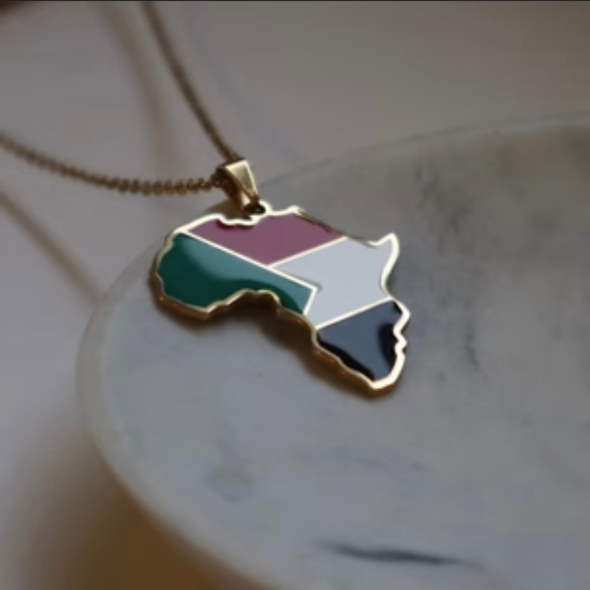 African Map Necklace - Sudan