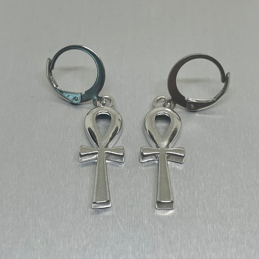 Ankh Harmony Earrings Silver